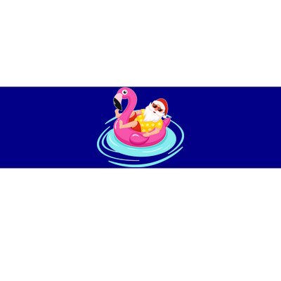 Pool Party Santa Christmas in July Bumper Sticker