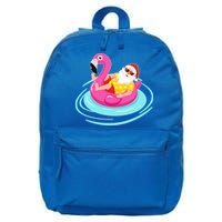 Pool Party Santa Christmas in July 16 in Basic Backpack