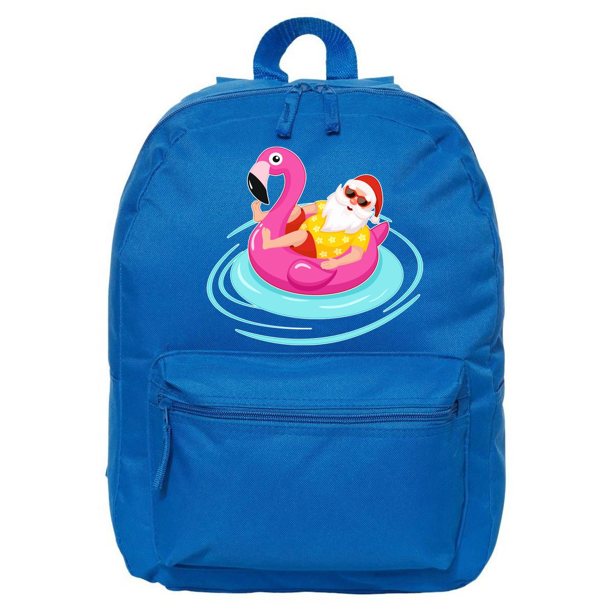 Pool Party Santa Christmas in July 16 in Basic Backpack