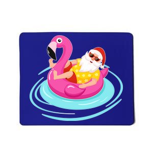 Pool Party Santa Christmas in July Mousepad