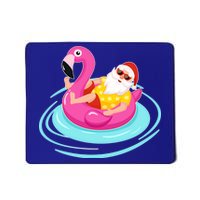 Pool Party Santa Christmas in July Mousepad