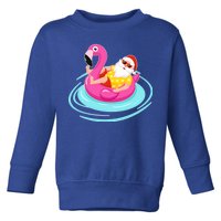 Pool Party Santa Christmas in July Toddler Sweatshirt