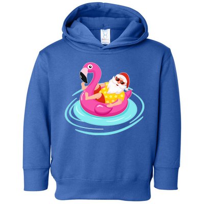 Pool Party Santa Christmas in July Toddler Hoodie