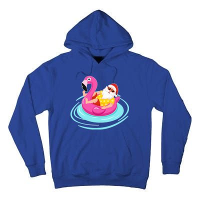 Pool Party Santa Christmas in July Tall Hoodie