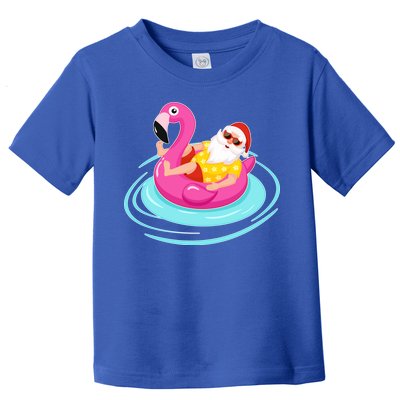 Pool Party Santa Christmas in July Toddler T-Shirt