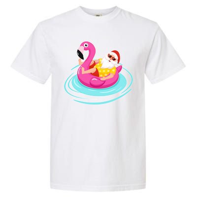 Pool Party Santa Christmas in July Garment-Dyed Heavyweight T-Shirt