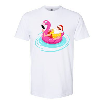 Pool Party Santa Christmas in July Softstyle CVC T-Shirt