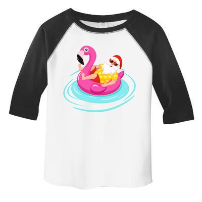 Pool Party Santa Christmas in July Toddler Fine Jersey T-Shirt