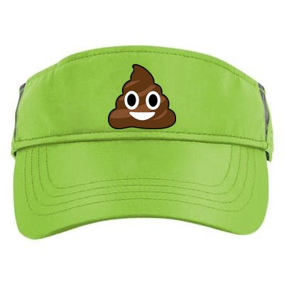 Poop Emoji Smiley Face Logo Adult Drive Performance Visor