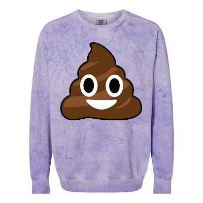 Poop Emoji Smiley Face Logo Colorblast Crewneck Sweatshirt