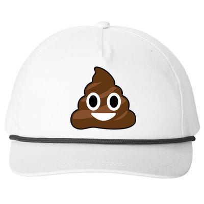 Poop Emoji Smiley Face Logo Snapback Five-Panel Rope Hat