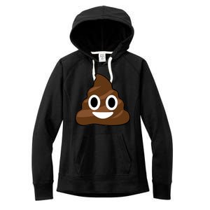 Poop Emoji Smiley Face Logo Women's Fleece Hoodie