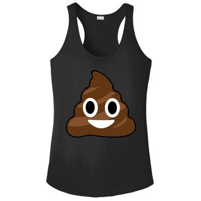 Poop Emoji Smiley Face Logo Ladies PosiCharge Competitor Racerback Tank