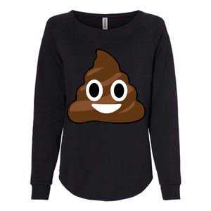 Poop Emoji Smiley Face Logo Womens California Wash Sweatshirt