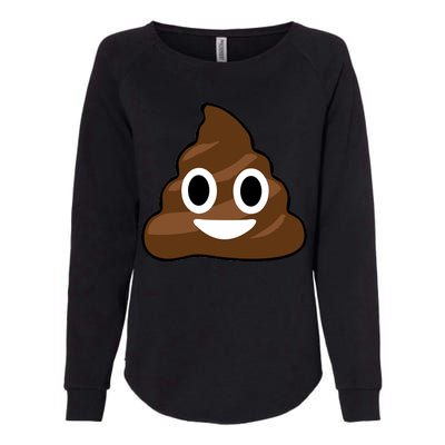 Poop Emoji Smiley Face Logo Womens California Wash Sweatshirt