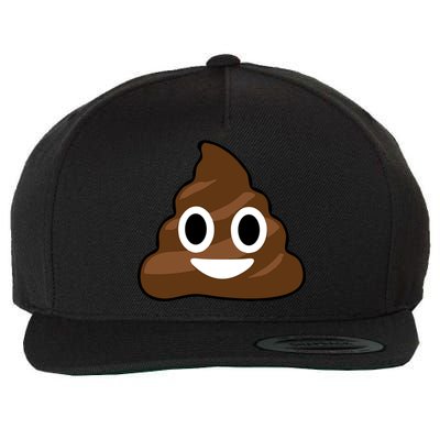 Poop Emoji Smiley Face Logo Wool Snapback Cap