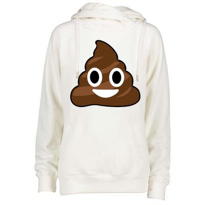 Poop Emoji Smiley Face Logo Womens Funnel Neck Pullover Hood