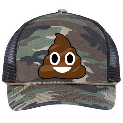 Poop Emoji Smiley Face Logo Retro Rope Trucker Hat Cap