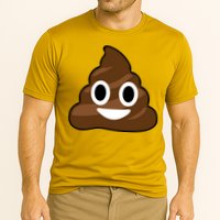 Poop Emoji Smiley Face Logo Cooling Performance Crew T-Shirt