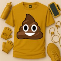 Poop Emoji Smiley Face Logo Cooling Performance Crew T-Shirt