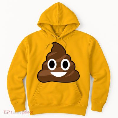 Poop Emoji Smiley Face Logo Hoodie