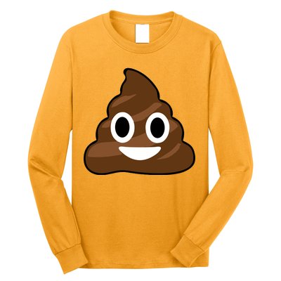 Poop Emoji Smiley Face Logo Long Sleeve Shirt