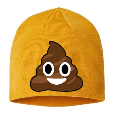 Poop Emoji Smiley Face Logo Sustainable Beanie