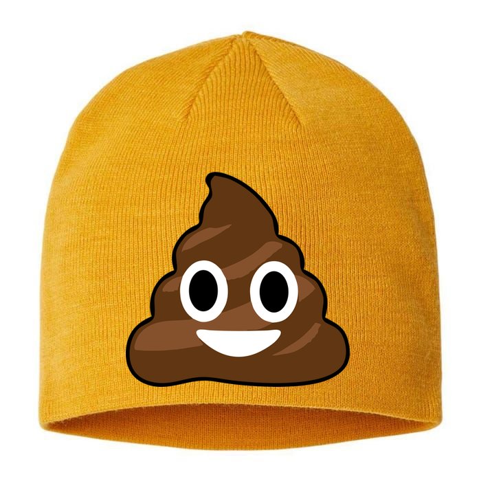 Poop Emoji Smiley Face Logo Sustainable Beanie