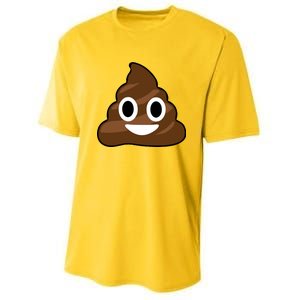 Poop Emoji Smiley Face Logo Youth Performance Sprint T-Shirt