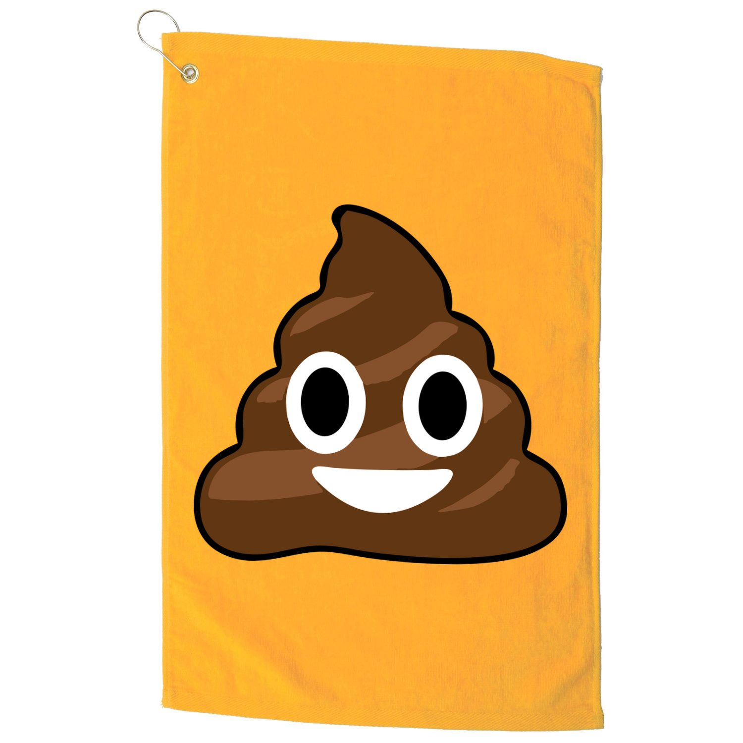 Poop Emoji Smiley Face Logo Golf Towel