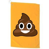 Poop Emoji Smiley Face Logo Platinum Collection Golf Towel