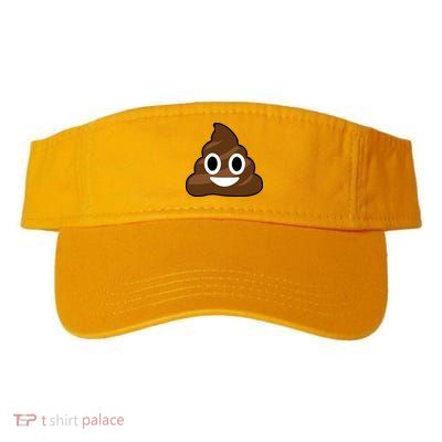 Poop Emoji Smiley Face Logo Valucap Bio-Washed Visor