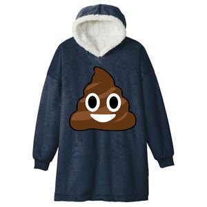 Poop Emoji Smiley Face Logo Hooded Wearable Blanket