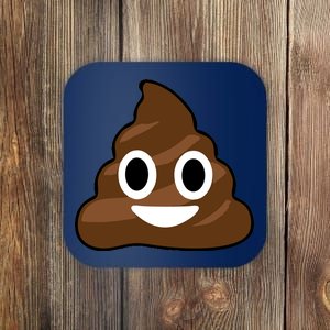 Poop Emoji Smiley Face Logo Coaster