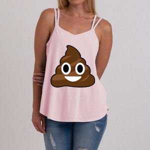 Poop Emoji Smiley Face Logo Women's Strappy Tank