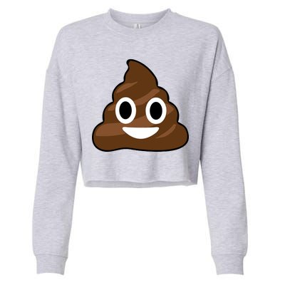 Poop Emoji Smiley Face Logo Cropped Pullover Crew