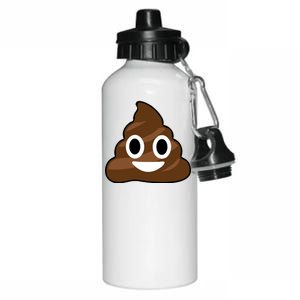 Poop Emoji Smiley Face Logo Aluminum Water Bottle