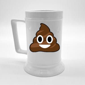 Poop Emoji Smiley Face Logo Beer Stein