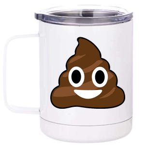 Poop Emoji Smiley Face Logo 12 oz Stainless Steel Tumbler Cup