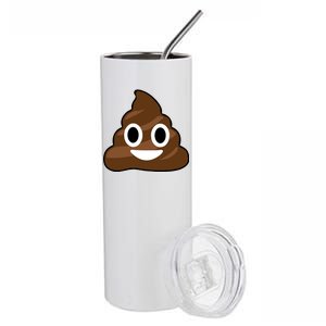 Poop Emoji Smiley Face Logo Stainless Steel Tumbler