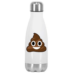 Poop Emoji Smiley Face Logo Stainless Steel Insulated Water Bottle