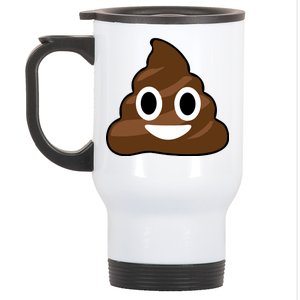 Poop Emoji Smiley Face Logo Stainless Steel Travel Mug