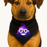 Poop In Space Galaxy Emoji USA-Made Doggie Bandana