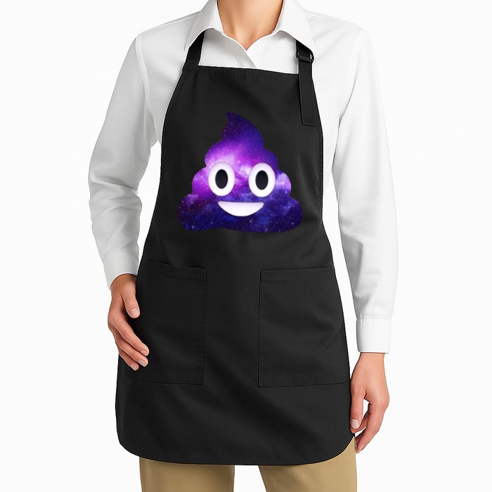 Poop In Space Galaxy Emoji Apron