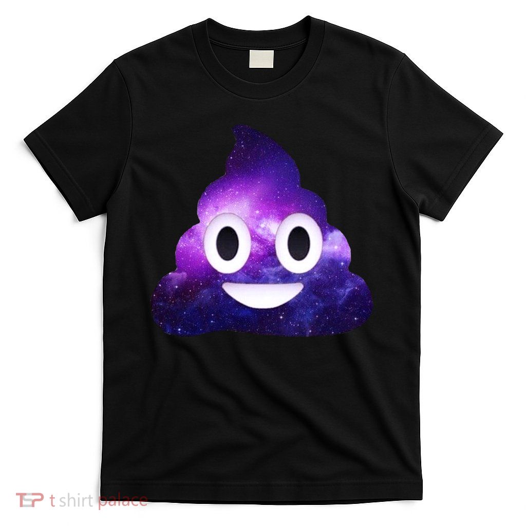 Poop In Space Galaxy Emoji T-Shirt