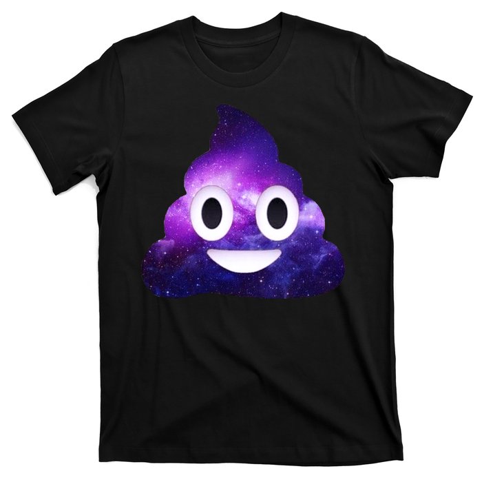 Poop In Space Galaxy Emoji T-Shirt