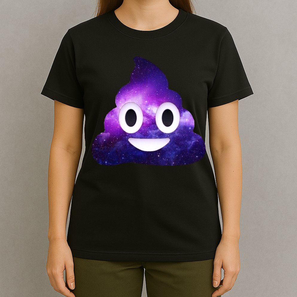 Poop In Space Galaxy Emoji T-Shirt