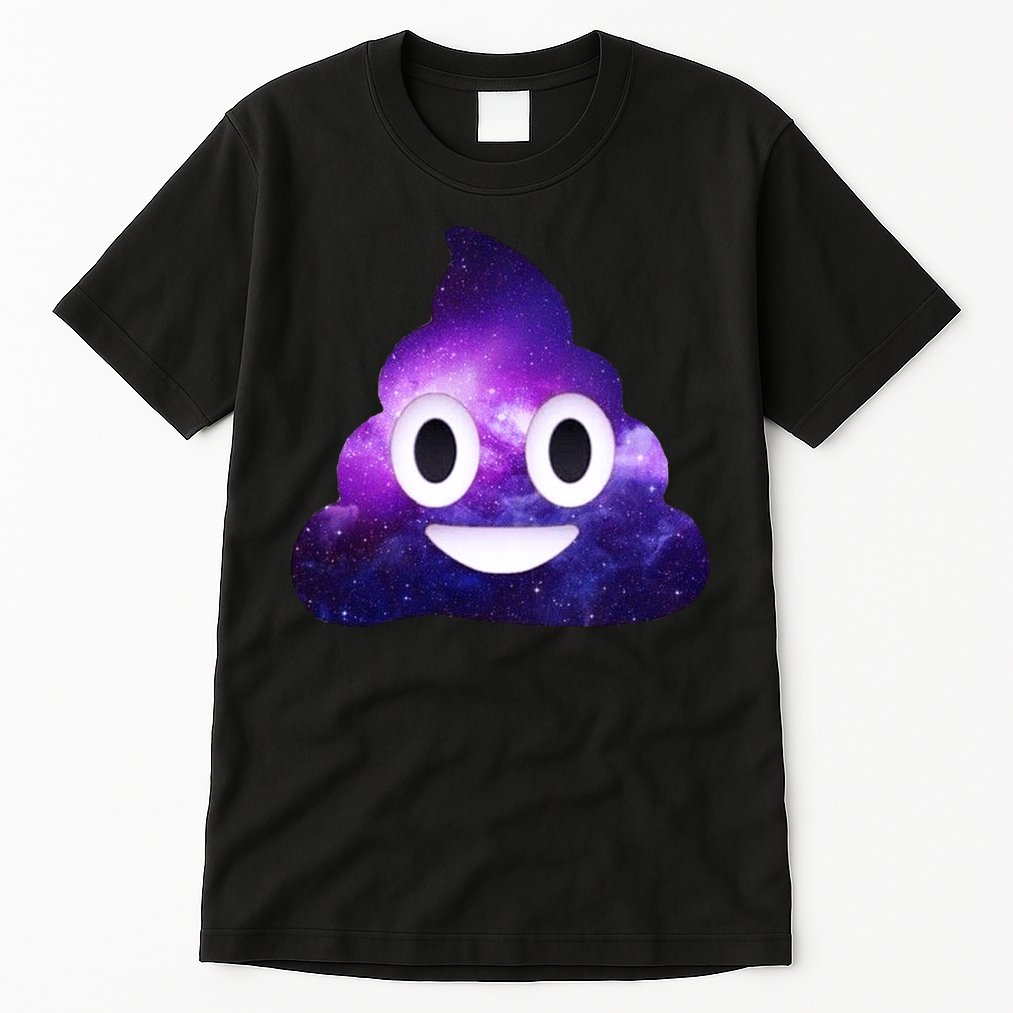 Poop In Space Galaxy Emoji Tall T-Shirt
