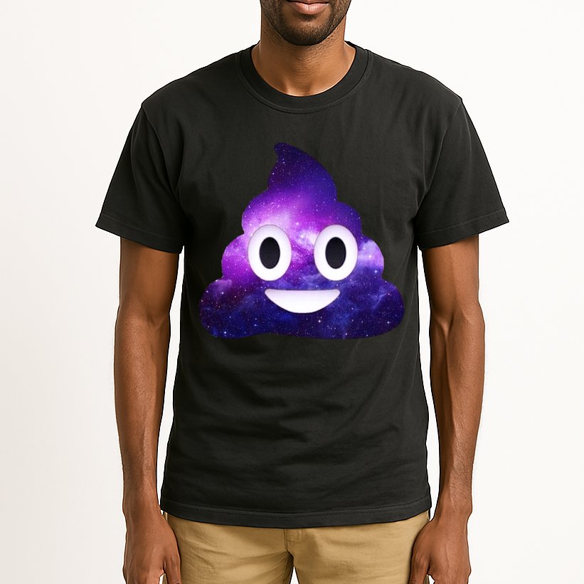 Poop In Space Galaxy Emoji Tall T-Shirt