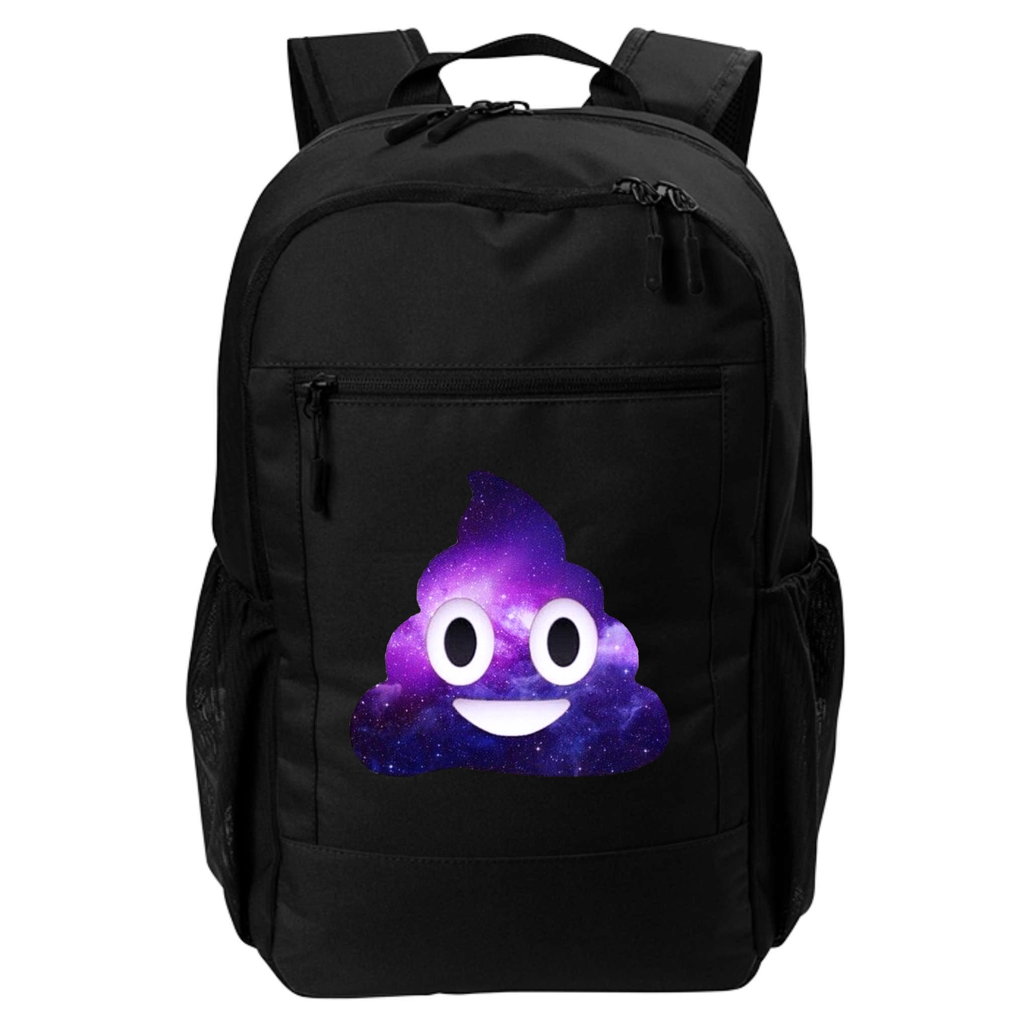Poop In Space Galaxy Emoji Backpack